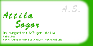 attila sogor business card